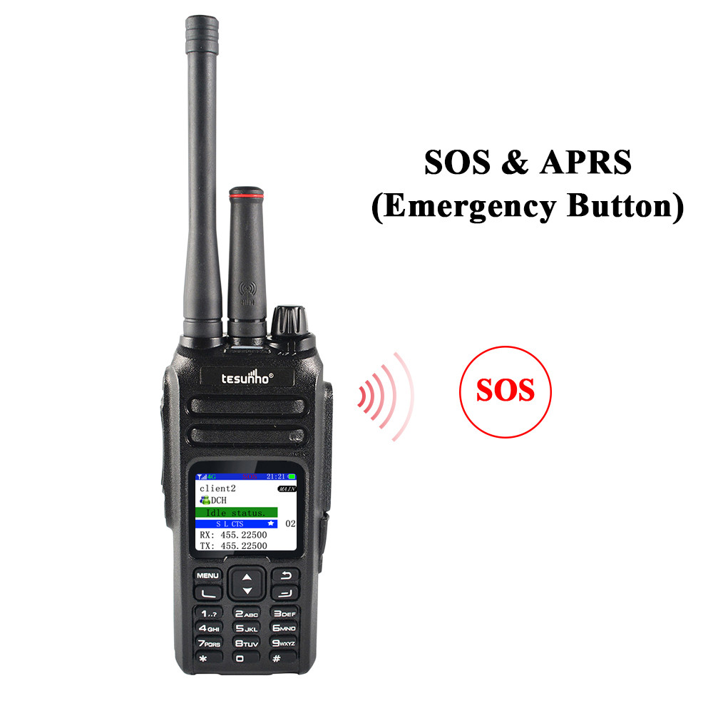 Black 4G SOS Handy Talky Combined VHF/UHF TH-680